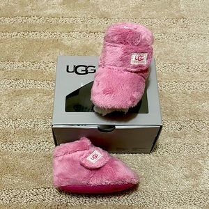 Bixbee Baby Bootie UGG Bubblegum Pink Velcro Slipper Size S 2/3